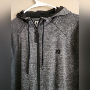 Gray Zipper Hoodie Sz L 42-44